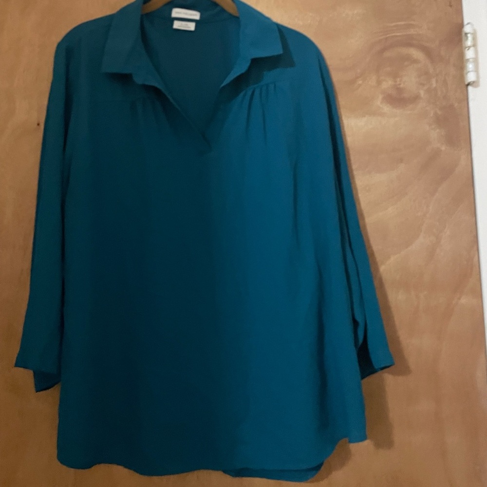 Blue, long sleeve, dress shirt